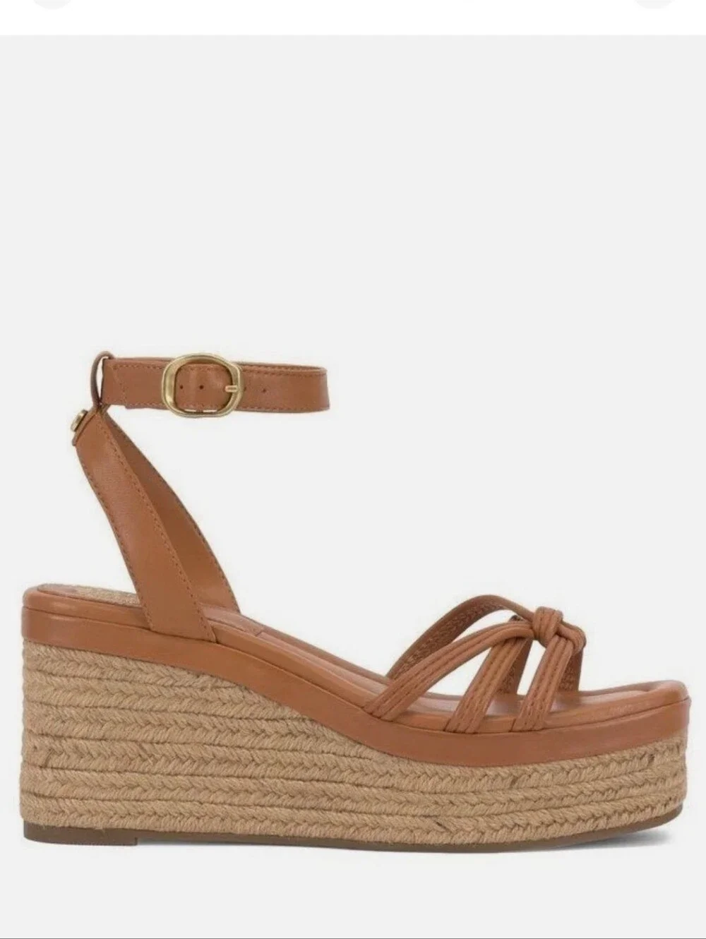 New w/Box Vince Camuto Loressa Genuine Leather Espadrille Platform Wedge Sandals